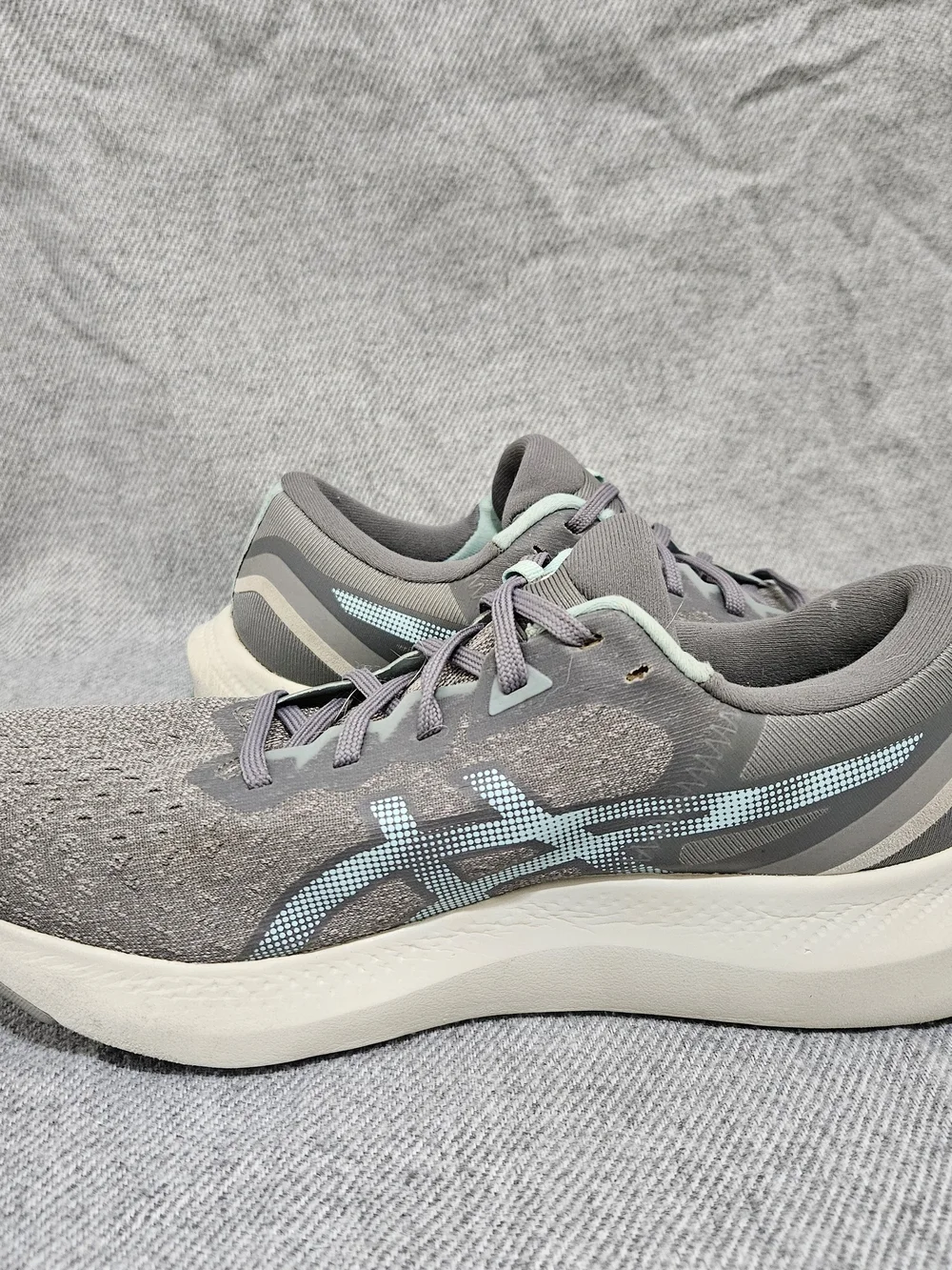 Asics Gel Pulse 13 Clay Gray/Clear Blue Athletic Running Shoes Women's Size 8.5